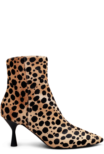 AGL Leopard Heel Booties -...