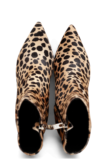 AGL Leopard Heel Booties -...