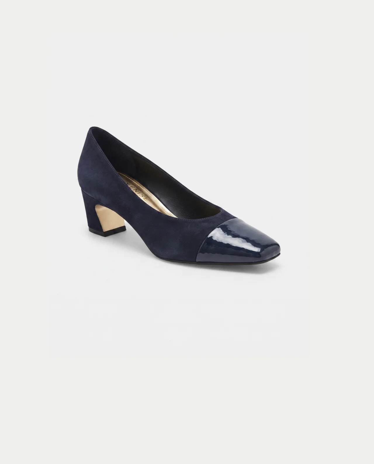 Venise 55515 Navy Suede Pumps - Image 2