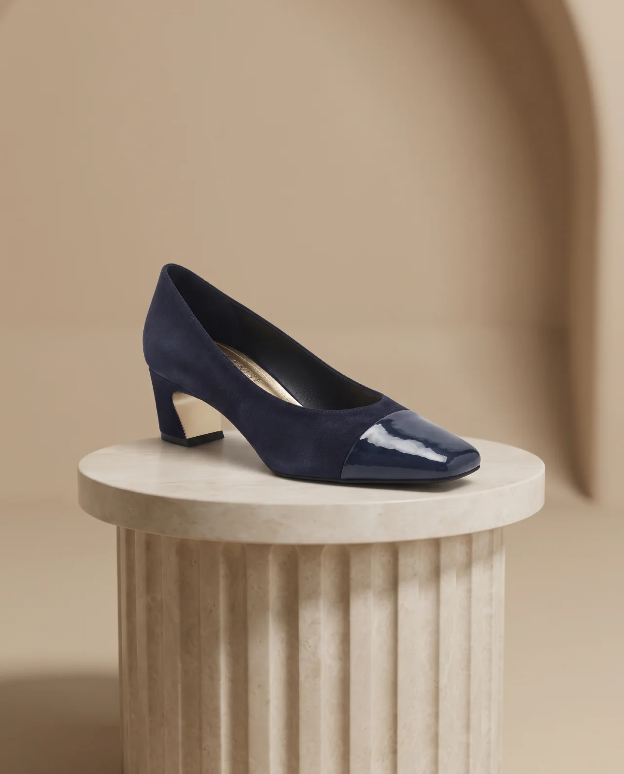 Venise 55515 Navy Suede Pumps - Image 5
