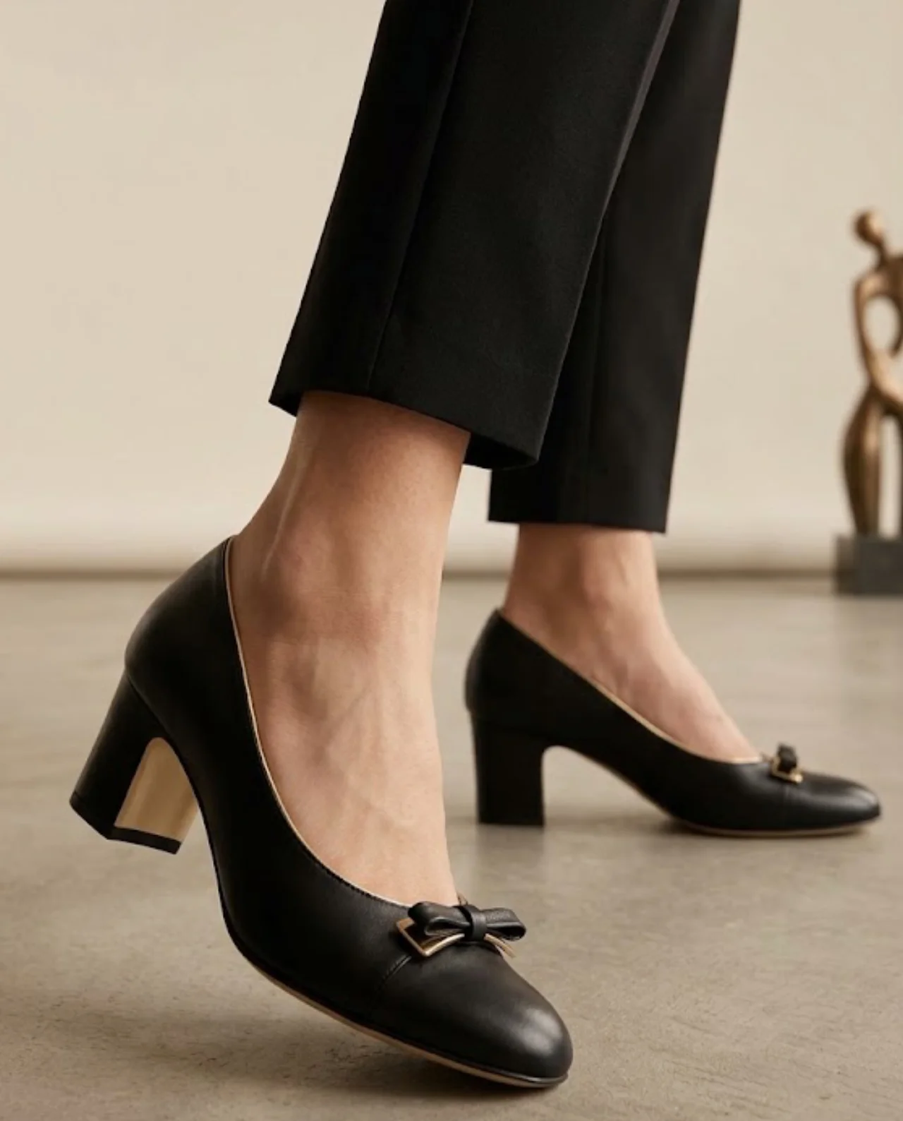 56522 Black Bow Pumps - Image 3