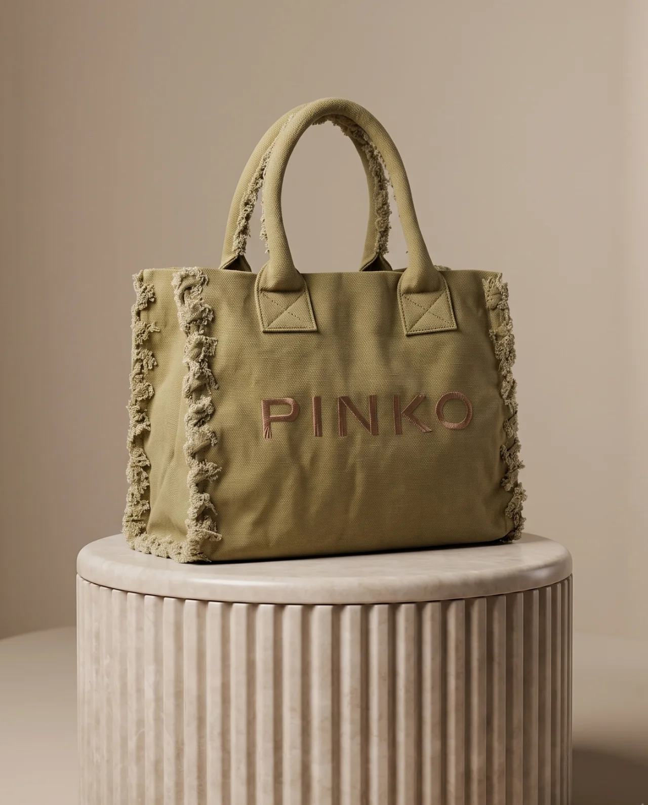 Olive Canvas Tote Bag - Image 3