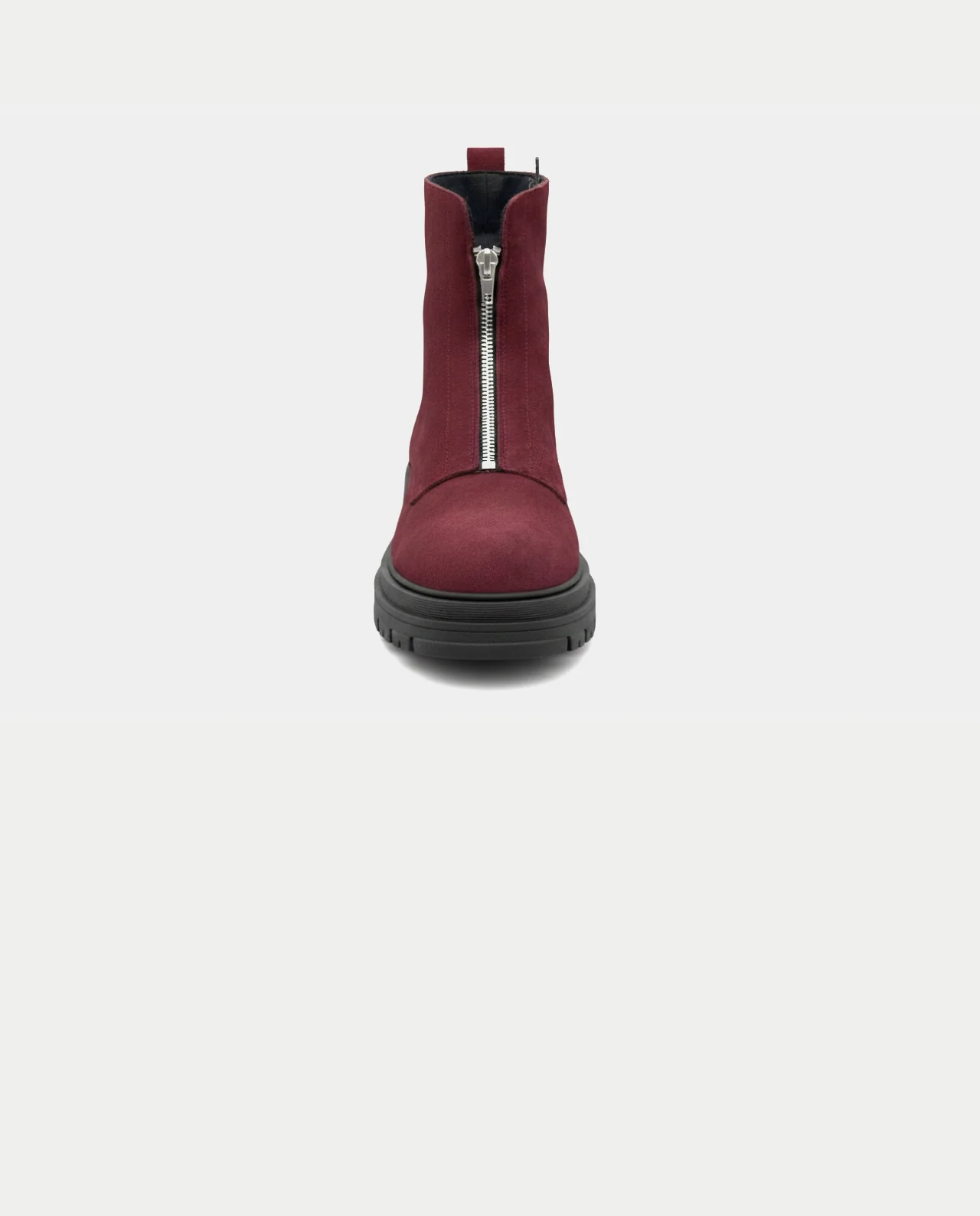 Burgundy Front-Zip Boots - Image 3